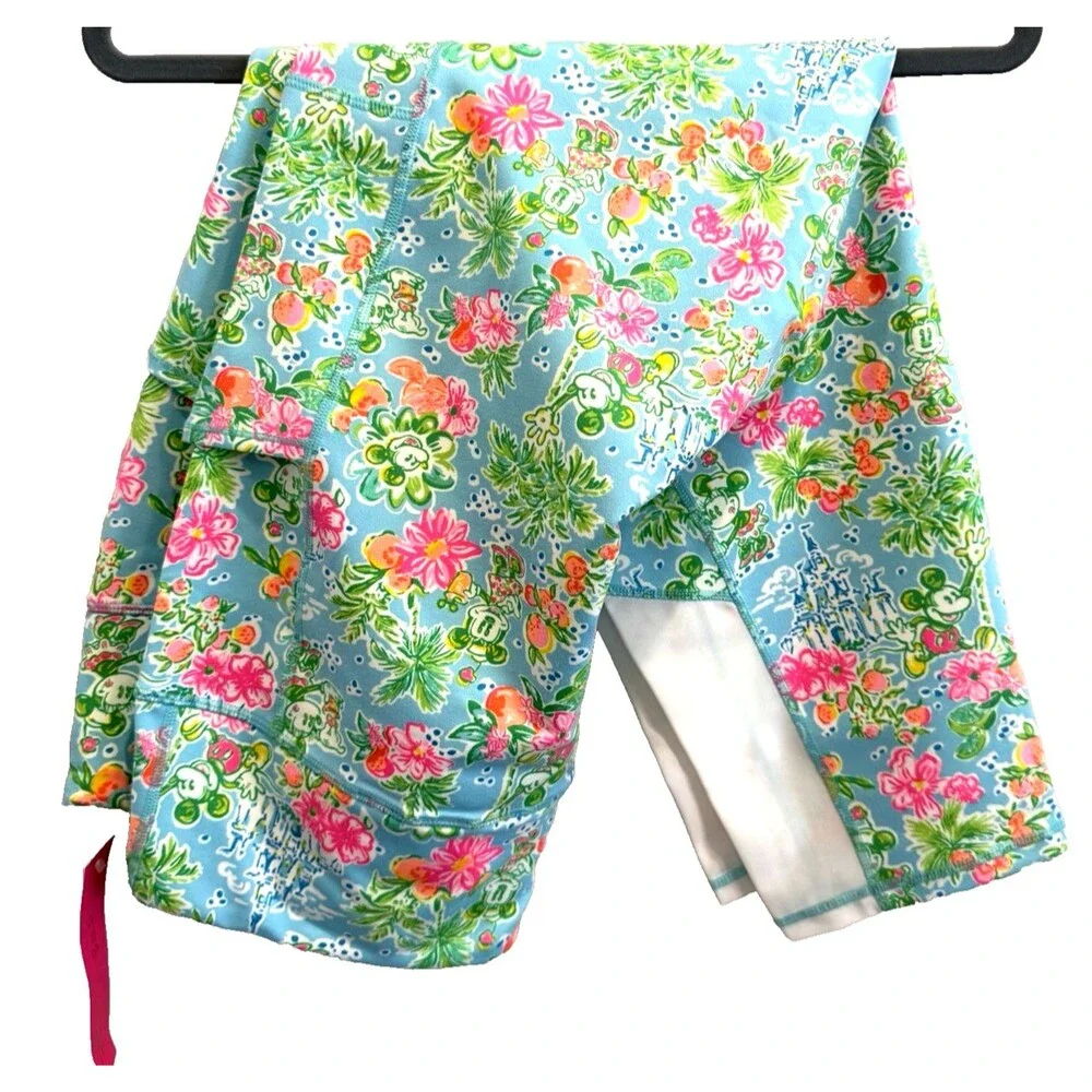 NWT Disney x Lilly Pulitzer Sz XXL Weekender Leggings Blue Ibiza Crop High Rise - Picture 3 of 10